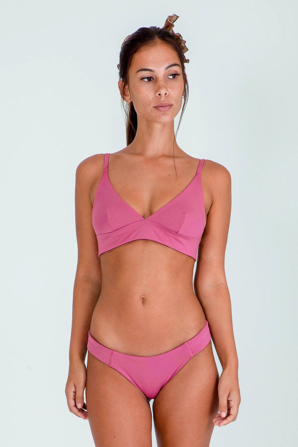 Thaikila Teen Trip Reversible Triangle Top and Side Tie Brazilian Bottom  Bikini Swimwear Set